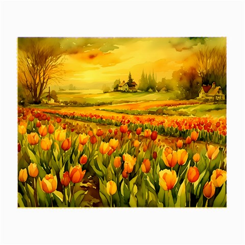 Tulips Field Tree Small Glasses Cloth from ArtsNow.com Front