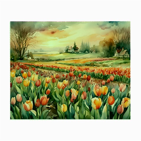 Tulips Field Tree Small Glasses Cloth from ArtsNow.com Front