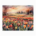 Tulips Field Tree Small Glasses Cloth