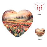 Tulips Field Tree Playing Cards Single Design (Heart)