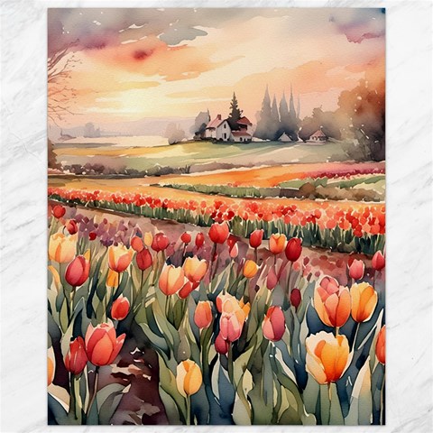 Tulips Field Tree Canvas 16  x 20  from ArtsNow.com 15.75 x19.29  Canvas - 1