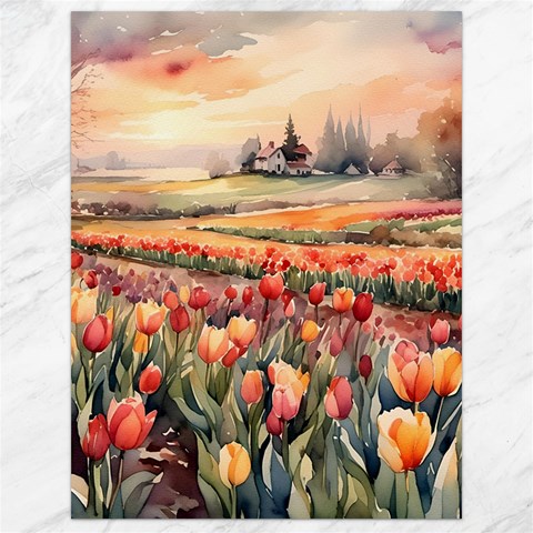 Tulips Field Tree Canvas 18  x 24  from ArtsNow.com 17.8 x23.08  Canvas - 1