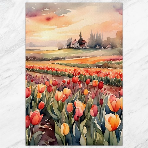 Tulips Field Tree Canvas 20  x 30  from ArtsNow.com 19.62 x28.9  Canvas - 1