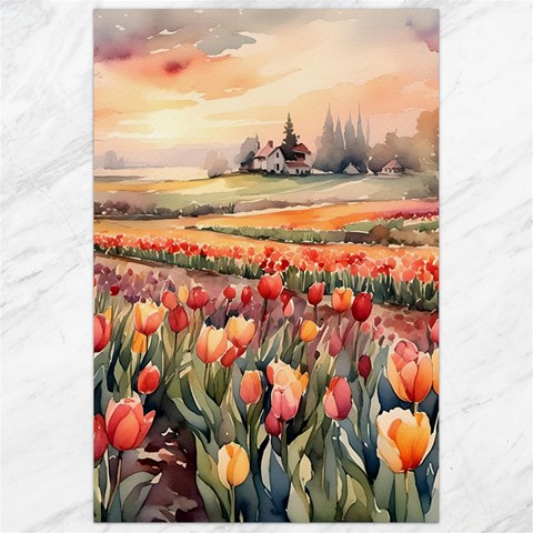 Tulips Field Tree Canvas 24  x 36  from ArtsNow.com 23.35 x34.74  Canvas - 1