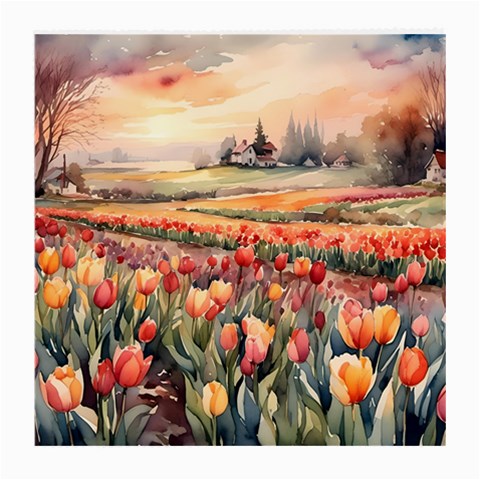 Tulips Field Tree Medium Glasses Cloth (2 Sides) from ArtsNow.com Front