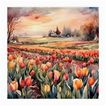 Tulips Field Tree Medium Glasses Cloth (2 Sides)