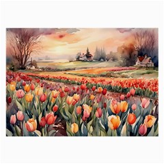 Tulips Field Tree Large Glasses Cloth (2 Sides) from ArtsNow.com Back
