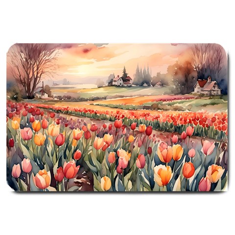 Tulips Field Tree Large Doormat from ArtsNow.com 30 x20  Door Mat