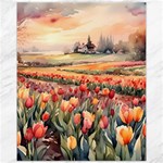 Tulips Field Tree Canvas 11  x 14 
