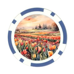 Tulips Field Tree Poker Chip Card Guard (10 pack) from ArtsNow.com Back