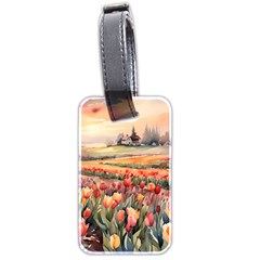 Tulips Field Tree Luggage Tag (two sides) from ArtsNow.com Back