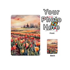 Tulips Field Tree Playing Cards 54 Designs (Mini) from ArtsNow.com Back