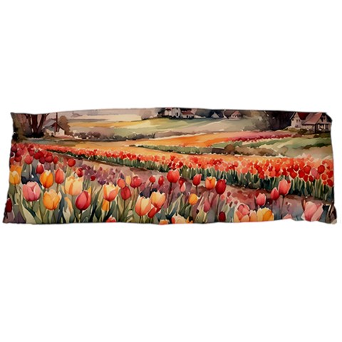 Tulips Field Tree One Side Body Pillow Cases from ArtsNow.com Body Pillow Case