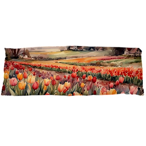 Tulips Field Tree 60 x21  Body Pillow Case Dakimakura (Two Sides) from ArtsNow.com Front