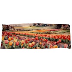 Tulips Field Tree 40 x15  Body Pillow Case Dakimakura (Two Sides) from ArtsNow.com Front