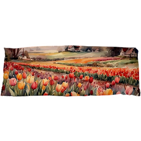 Tulips Field Tree 67 x25  Body Pillow Case Dakimakura (Two Sides) from ArtsNow.com Front