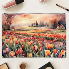 Tulips Field Tree Cosmetic Bag (XXL) from ArtsNow.com Front