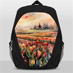 Tulips Field Tree Backpack Bag