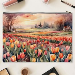 Tulips Field Tree Cosmetic Bag (XXXL) from ArtsNow.com Back