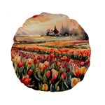 Tulips Field Tree Standard 15  Premium Round Cushions