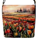 Tulips Field Tree Flap Closure Messenger Bag (S)