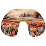 Tulips Field Tree Travel Neck Pillow
