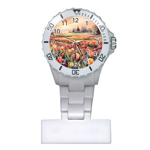 Tulips Field Tree Plastic Nurses Watch from ArtsNow.com Front