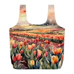 Tulips Field Tree Full Print Recycle Bag (L)