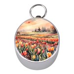 Tulips Field Tree Mini Silver Compasses