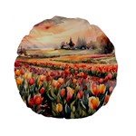 Tulips Field Tree Standard 15  Premium Flano Round Cushions