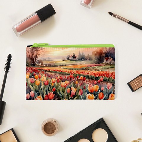 Tulips Field Tree Cosmetic Bag (XS) from ArtsNow.com Front