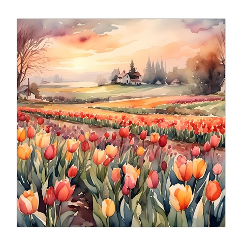 Tulips Field Tree Duvet Cover (Queen Size) from ArtsNow.com Front
