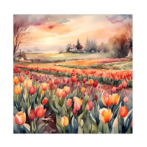 Tulips Field Tree Duvet Cover Double Side (Full/ Double Size) from ArtsNow.com Front