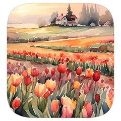 Tulips Field Tree Toiletries Pouch from ArtsNow.com Side Right