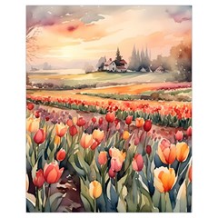 Tulips Field Tree Drawstring Pouch (XL) from ArtsNow.com Back