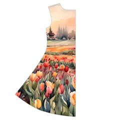 Tulips Field Tree Short Sleeve V Back Left