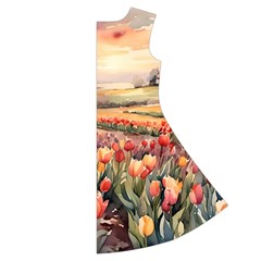 Tulips Field Tree Short Sleeve V Back Right