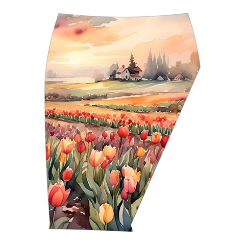 Tulips Field Tree Midi Wrap Pencil Skirt from ArtsNow.com  Front Right 