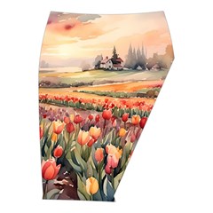 Tulips Field Tree Midi Wrap Pencil Skirt from ArtsNow.com  Front Right 