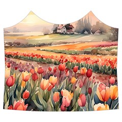Tulips Field Tree Spaghetti Top Long Pants Satin Pajamas Set from ArtsNow.com Front