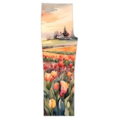 Tulips Field Tree Spaghetti Top Long Pants Satin Pajamas Set from ArtsNow.com Front Bottom Right