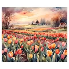 Tulips Field Tree Medium Tote Bag from ArtsNow.com Front
