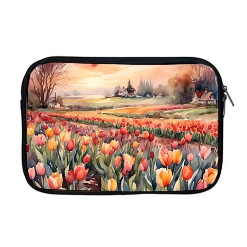Tulips Field Tree Apple MacBook Pro 17  Zipper Case from ArtsNow.com Front