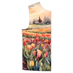 Tulips Field Tree Kid s Button Up Puffer Vest from ArtsNow.com Front Right