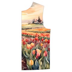 Tulips Field Tree Kid s Button Up Puffer Vest from ArtsNow.com Front Left