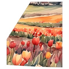 Tulips Field Tree Men s High Neck Button Up Puffer Vest from ArtsNow.com Pocket Right
