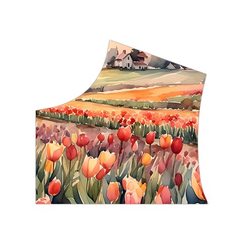 Tulips Field Tree Women s Button Up Vest from ArtsNow.com Top Left