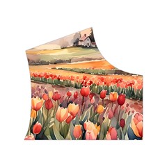 Tulips Field Tree Women s Button Up Vest from ArtsNow.com Top Right