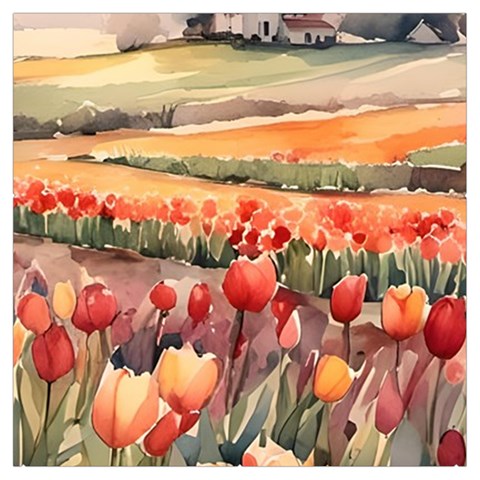 Tulips Field Tree Everyday Shoulder Bag with Pouch Bag from ArtsNow.com Front