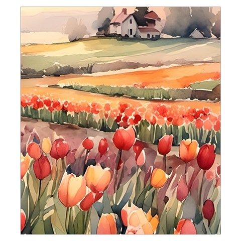 Tulips Field Tree Everyday Shoulder Bag with Pouch Bag from ArtsNow.com Back
